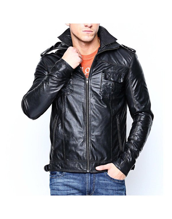 New  Genuine Lether Jacket In Black Color For Men ...